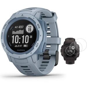 Garmin Instinct, Rugged Watch w/ GPS, Heart Rate Monitoring & Compass, Sea Foam